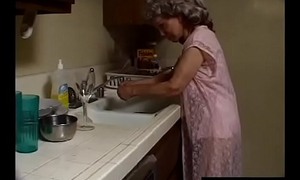 Indecent granny with grey-hair sucks off rub-down the black plumber